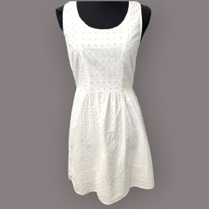 American Eagle Outfitters Cut-out White Eyelet Lace Dress Size S/M Sleeveless